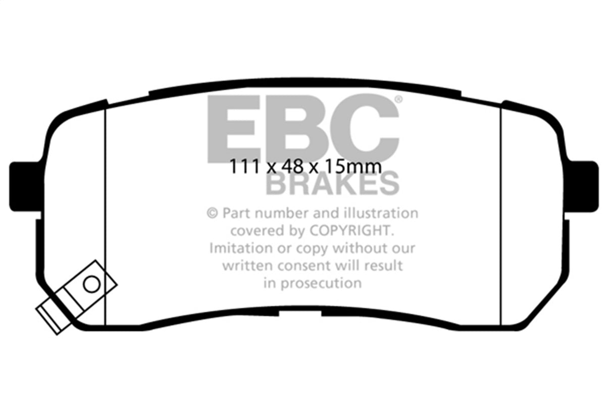 EBC 15+ Fits Kia Sedona 3.3 Ultimax2 Rear Brake Pads UD1302