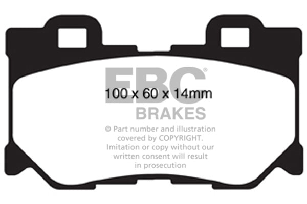 EBC 2013+ Fits Infiniti Q50 Hybrid 3.5L Hybrid Sport Ultimax2 Rear Brake Pads UD1347