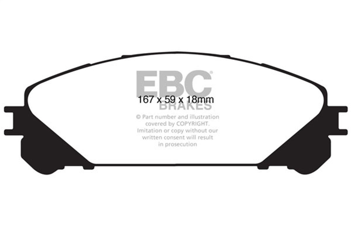 EBC 15+ Fits Lexus NX200t 2.0 Turbo Greenstuff Front Brake Pads DP21837