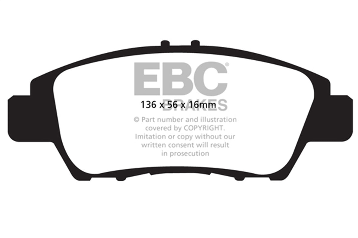 EBC 10-15 Fits Honda CR-Z Yellowstuff Front Brake Pads DP42041R