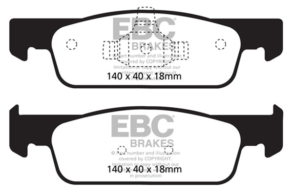 EBC 2016-2017 Smart Fortwo 0.9L Turbo Ultimax2 Front Brake Pads UD1830