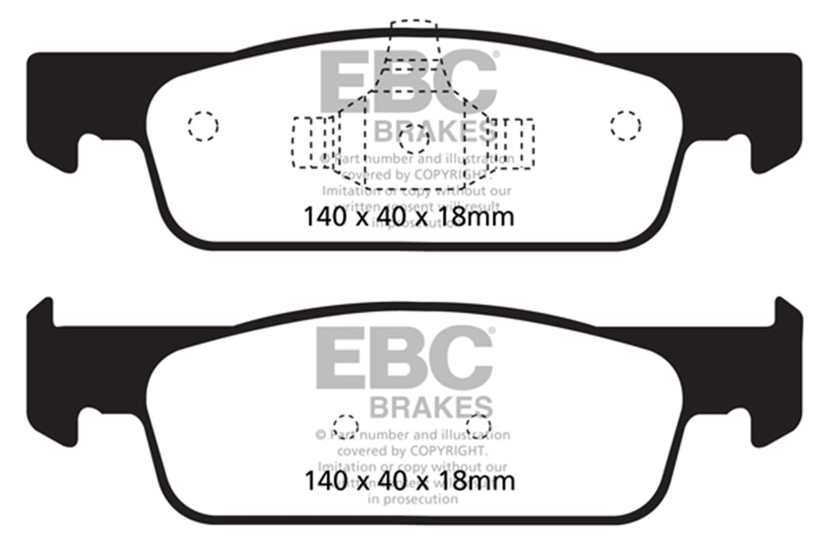 EBC 2016-2017 Smart Fortwo 0.9L Turbo Yellowstuff Front Brake Pads DP42146R
