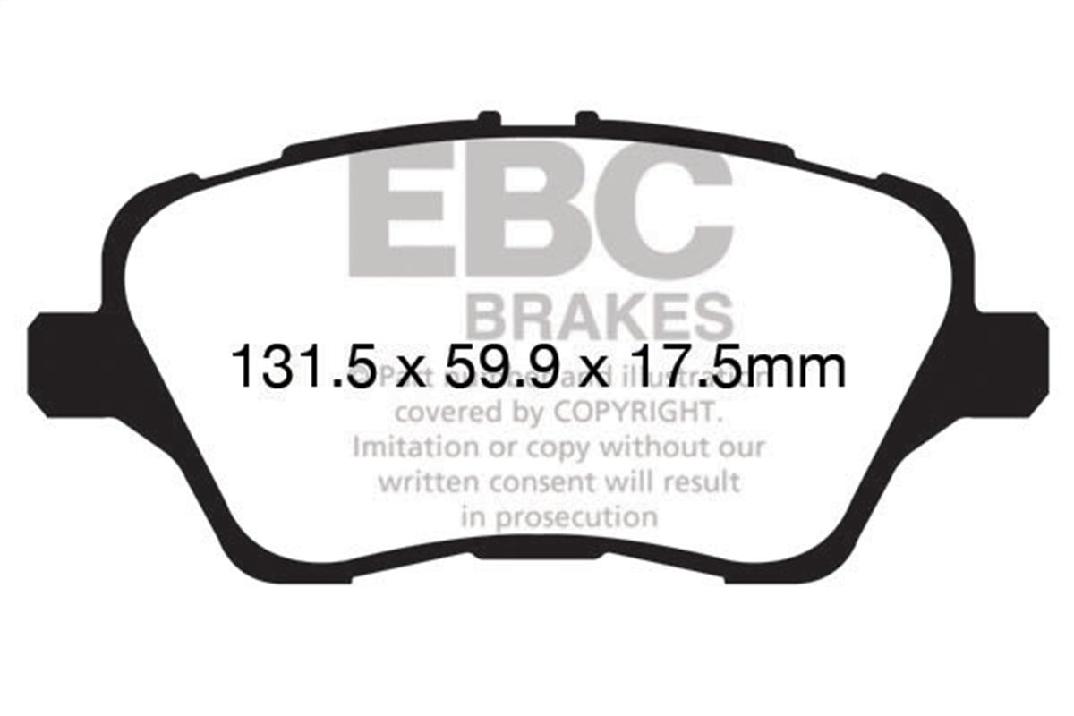 EBC 2017+ Fits Ford Fiesta (MK7) Bluestuff Front Brake Pads DP52149NDX