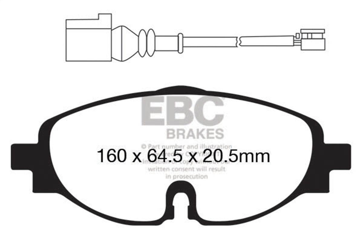 EBC 14-20 Fits Audi A3 1.8T Bluestuff Front Brake Pads DP52150NDX