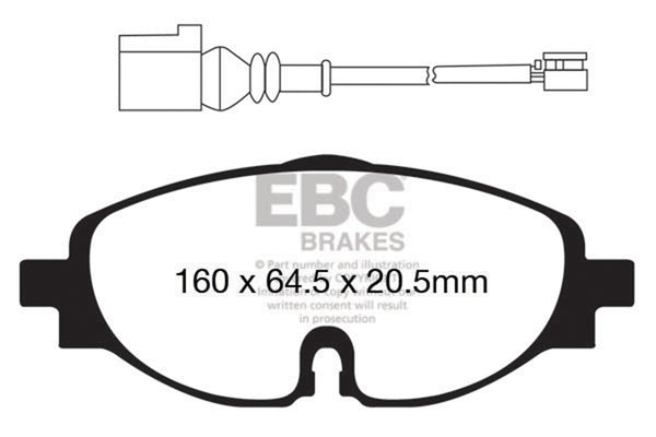 EBC 14-20 Fits Audi A3 1.8T Bluestuff Front Brake Pads DP52150NDX