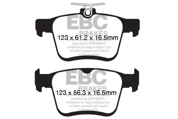 EBC 2017+ Fits Volkswagen Atlas 2.0L Turbo Greenstuff Rear Brake Pads DP62153