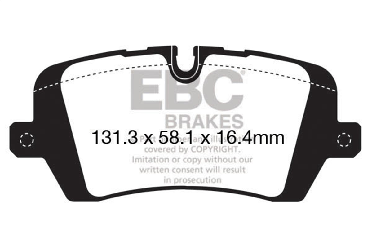 EBC 2017+ Fits Land Rover Discovery 5 3.0L Supercharged Ultimax2 Rear Brake Pads UD1692
