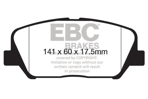 EBC 16+ Fits Hyundai Veloster 1.6 Turbo Ultimax2 Front Brake Pads UD1827