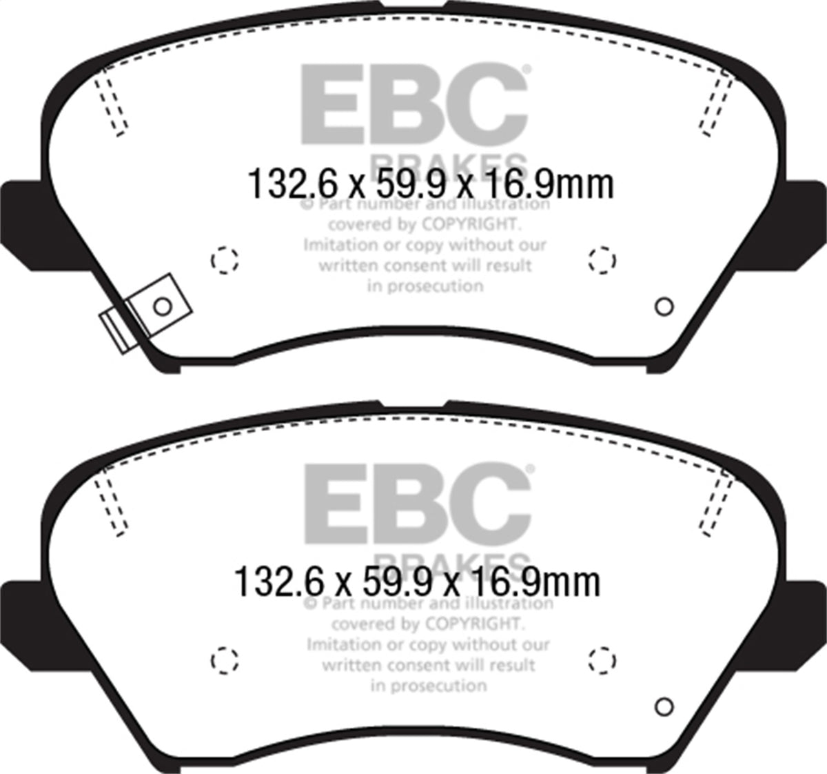 EBC 2017 Fits Hyundai Elantra GT 2.0L Yellowstuff Front Brake Pads DP42232R