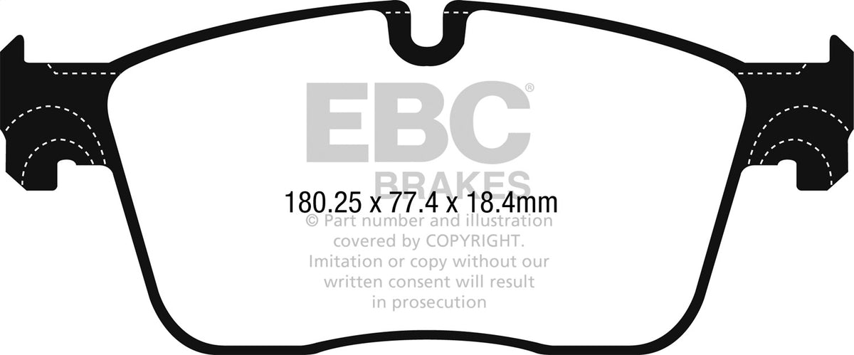 EBC 2016+ Jaguar F-Pace 2.0L TD (180) Greenstuff Front Brake Pads DP22253