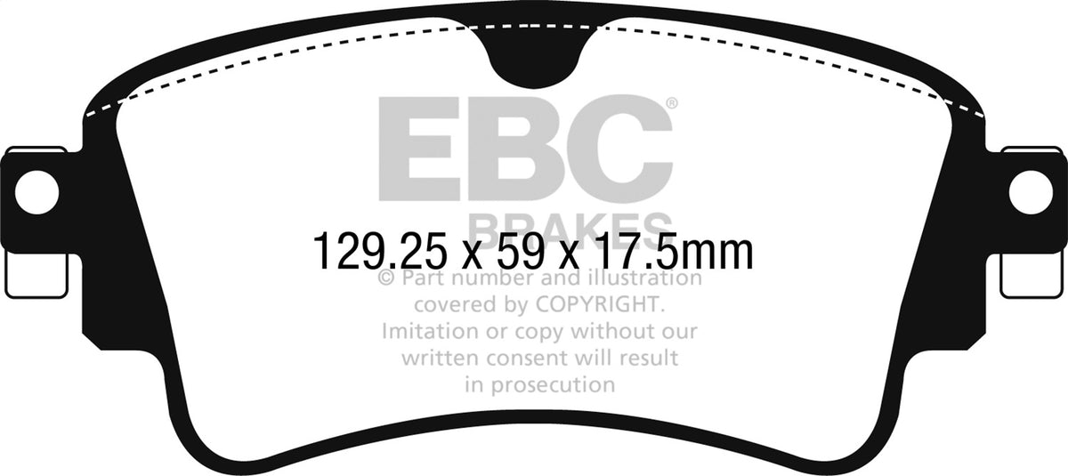 EBC 2018+ Fits Audi A4 Allroad Quattro 2.0L Turbo Ultimax2 Rear Brake Pads UD1898
