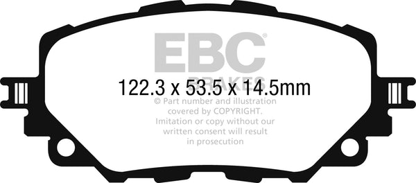 EBC 15-17 Fits Mazda Miata MX-5 Yellowstuff Front Brake Pads DP42263R