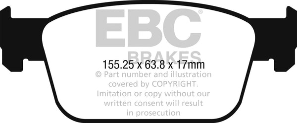 EBC 2017+ Fits Audi A4 2.0L Turbo (B9) Greenstuff Front Brake Pads DP22273