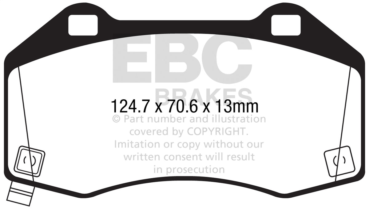 EBC 2017+ Fiat 124 Spider 1.4L Turbo Abarth Ultimax2 Front Brake Pads UD13791