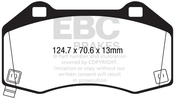 EBC 2017+ Fiat 124 Spider 1.4L Turbo Abarth Ultimax2 Front Brake Pads UD13791