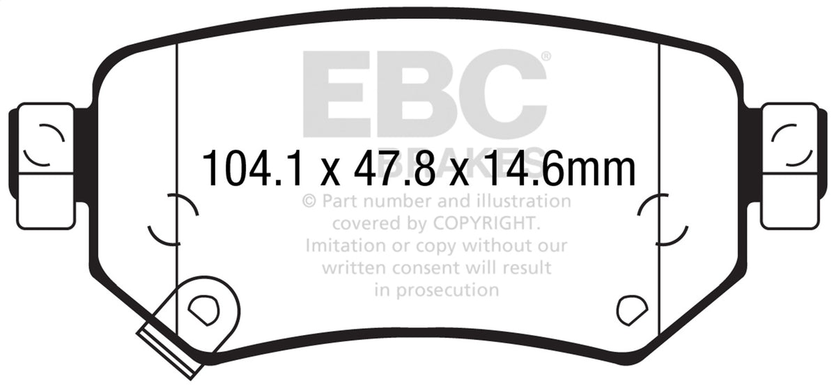 EBC 2016+ Fits Mazda 6 2.5L Ultimax2 Rear Brake Pads UD1874