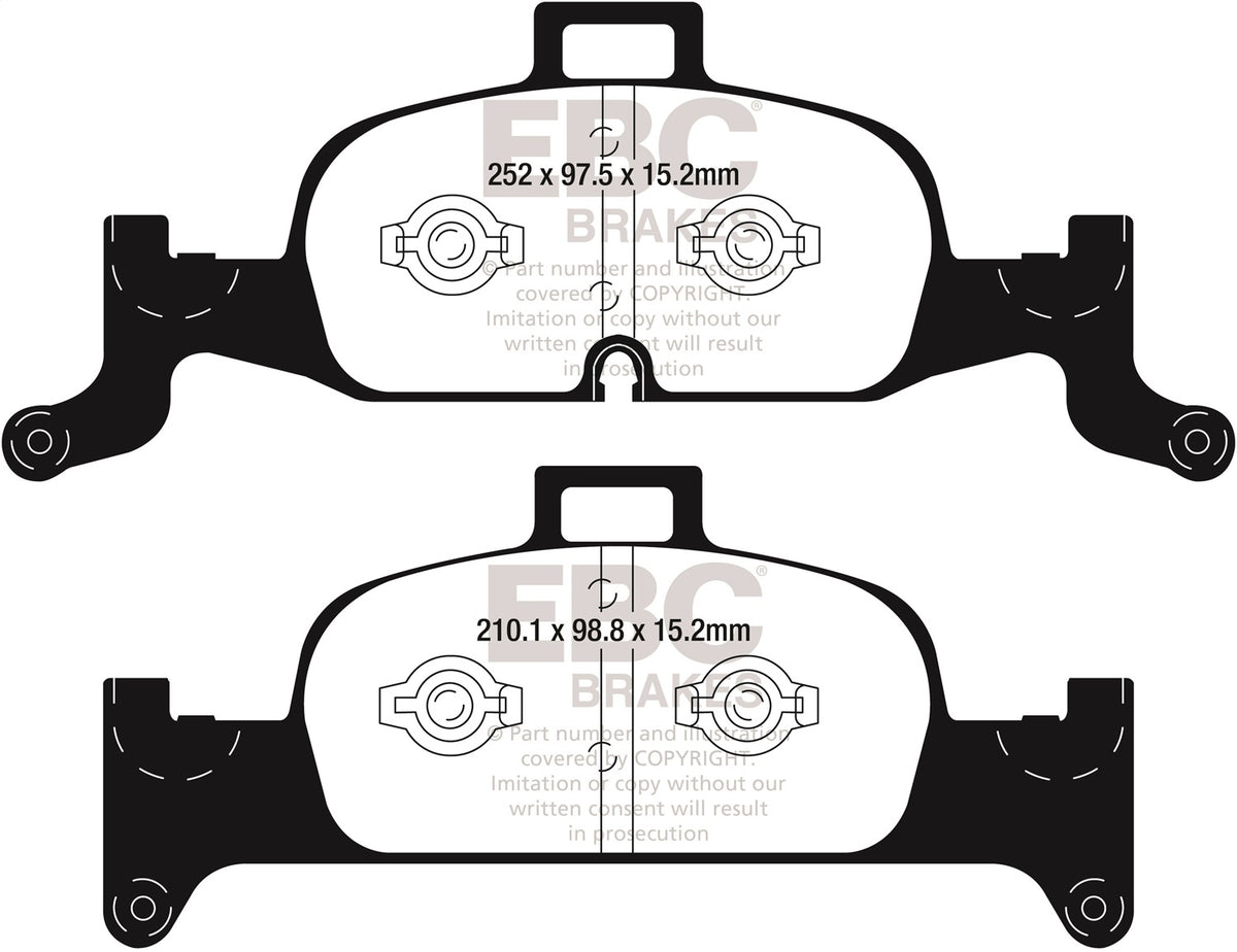 EBC 2018+ Fits Audi A4 Allroad Quattro 2.0L Turbo Ultimax2 Front Brake Pads UD1897