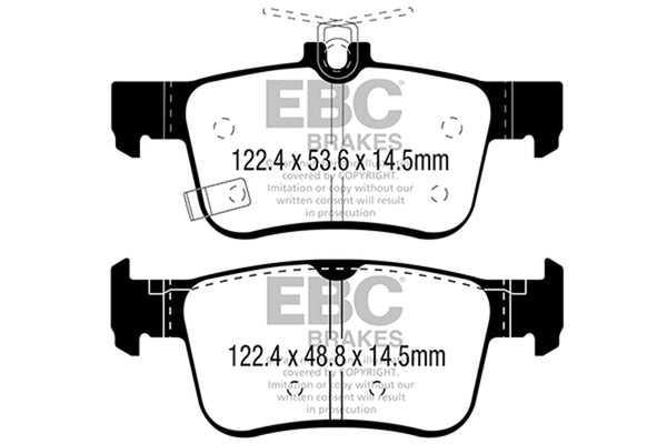 EBC 2016+ Fits Honda Civic Coupe 1.5L Turbo Ultimax2 Rear Brake Pads UD1878