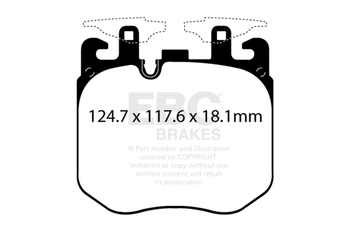 EBC 2017+ Fits BMW (Alpina) B7 Xdrive 4.4L Twin Turbo Yellowstuff Front Brake Pads DP42304R