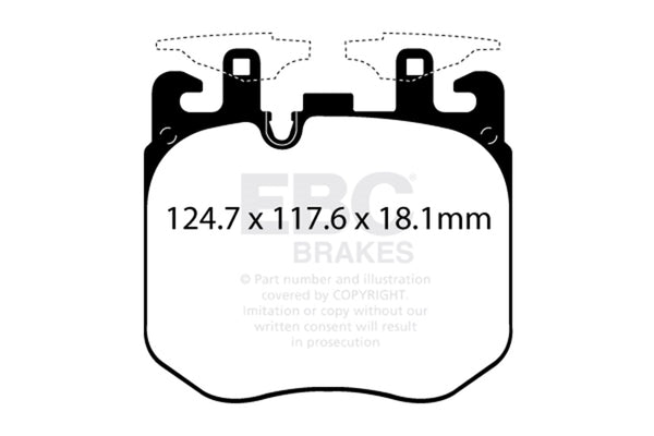 EBC 2017+ Fits BMW (Alpina) B7 Xdrive 4.4L Twin Turbo Yellowstuff Front Brake Pads DP42304R
