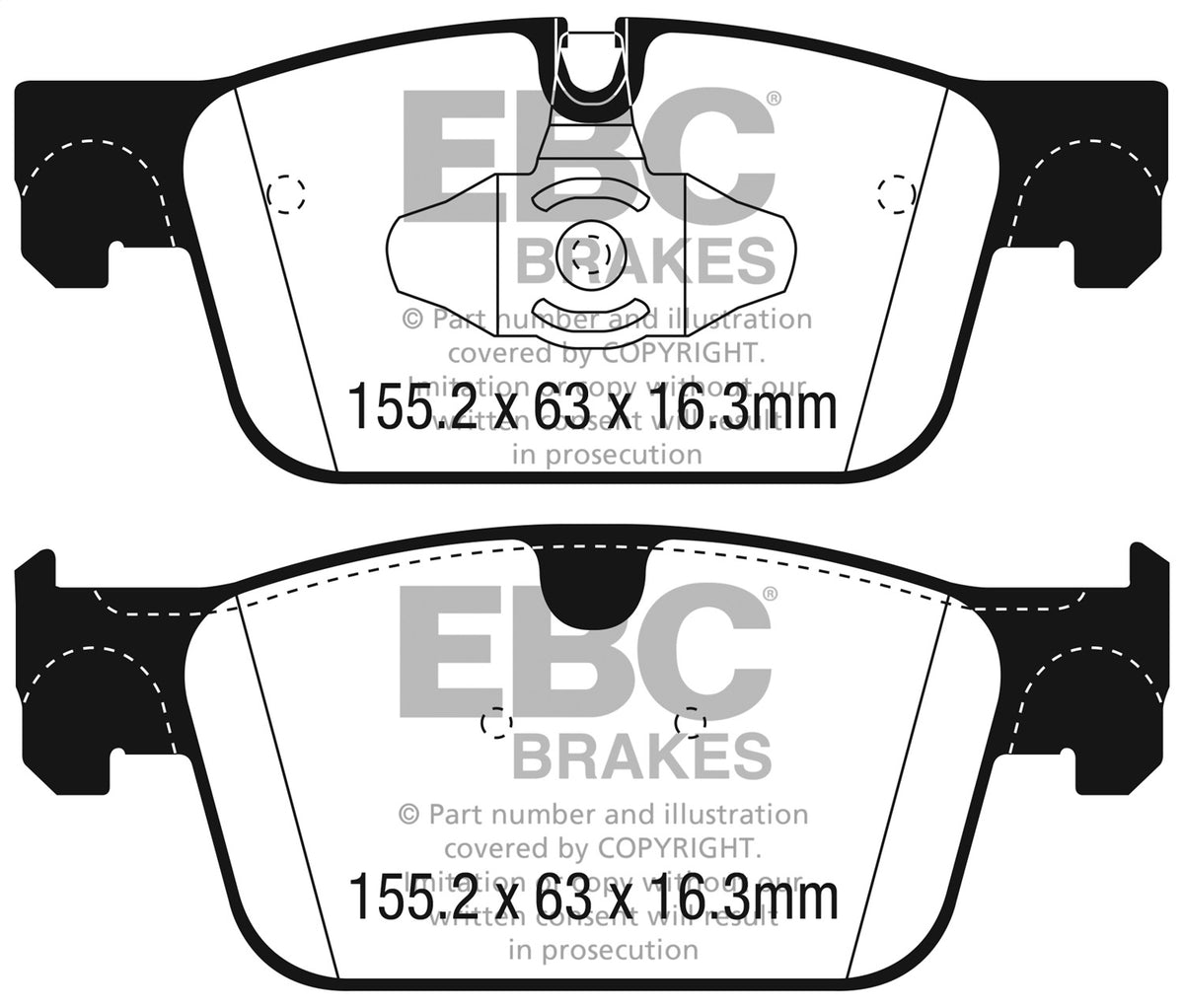EBC 2017+ Volvo S90 2.0L Turbo Greenstuff Front Brake Pads DP22305