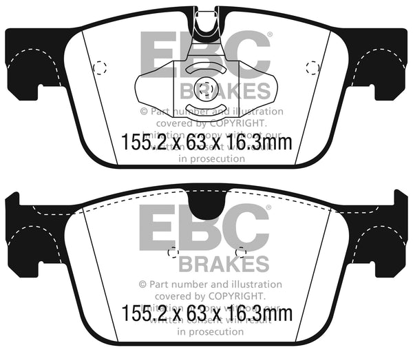 EBC 2017+ Volvo S90 2.0L Turbo Greenstuff Front Brake Pads DP22305