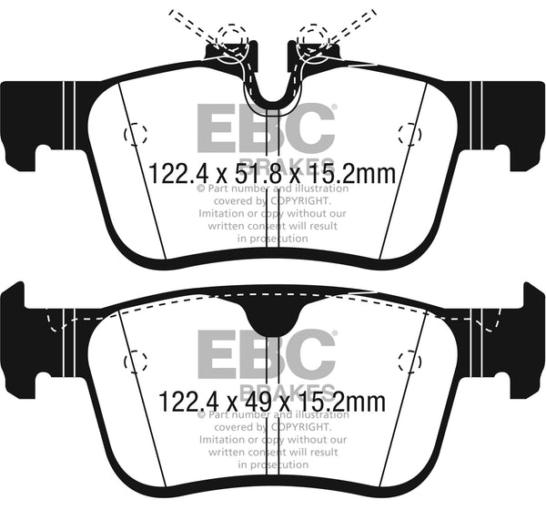 EBC 2017+ Volvo S90 2.0L Turbo Ultimax2 Rear Brake Pads UD1938