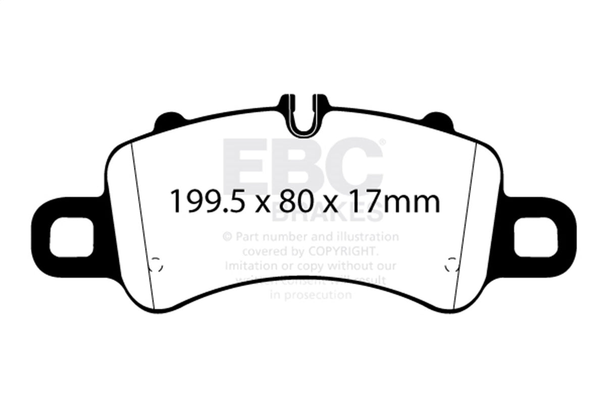 EBC 2016+ Fits Porsche Boxster 718 (Iron Rotors Only) 2.5L Turbo Yellowstuff Front Brake Pads DP42307R