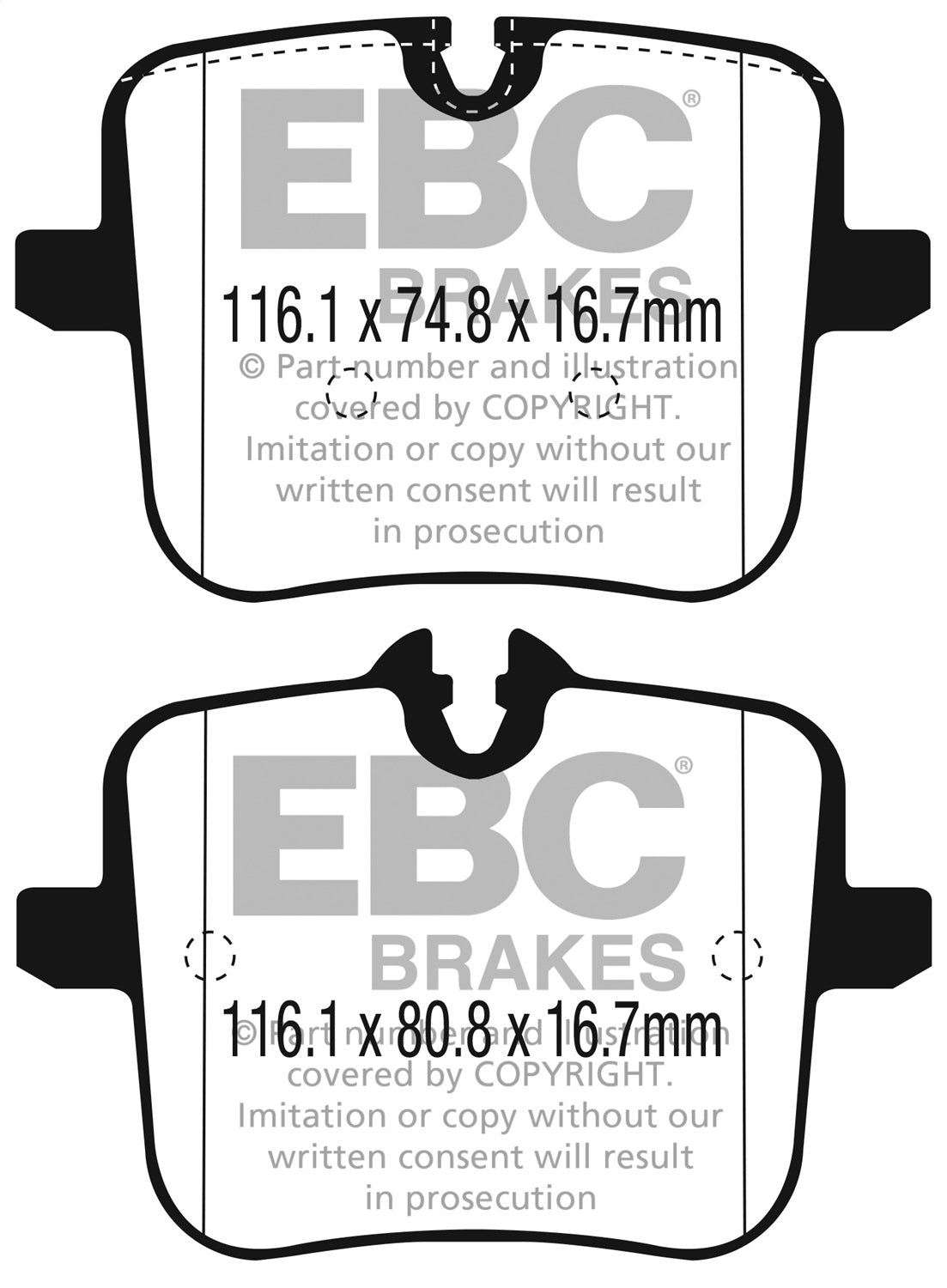 EBC 2018+ Fits BMW M5 4.4TT (F90) Yellowstuff Rear Brake Pads DP42320R