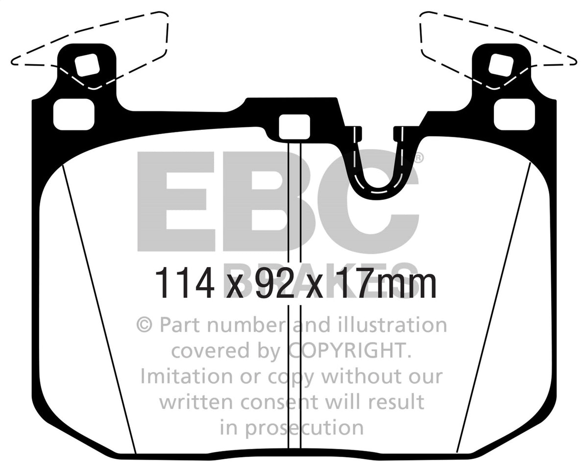 EBC 16-18 Fits BMW M2 (F87) Bluestuff Front Brake Pads DP52360NDX
