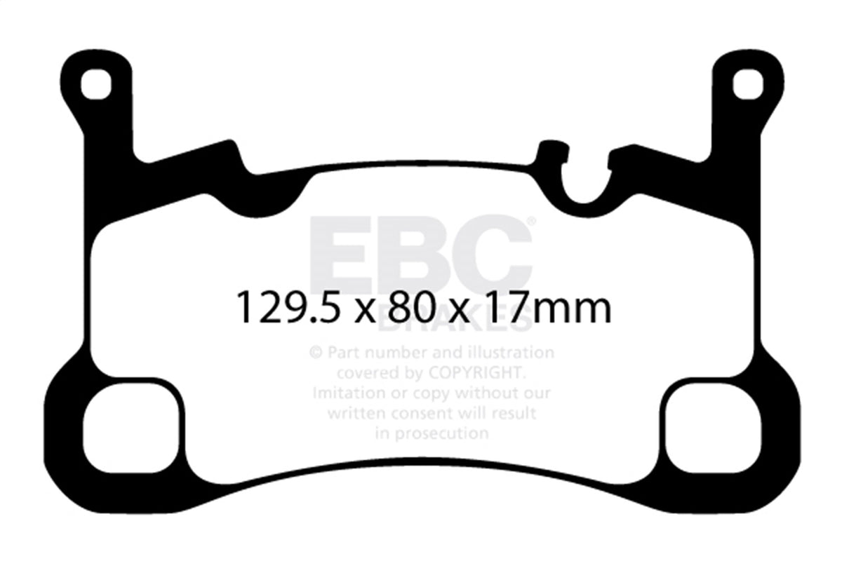 EBC 2018+ Fits Porsche Cayenne (3rd Gen) 3.0L Turbo Yellowstuff Rear Brake Pads DP42380R