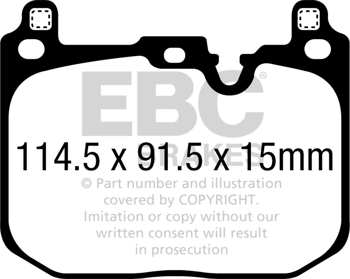 EBC 2018+ Fits BMW X2 Yellowstuff Front Brake Pads DP42393R
