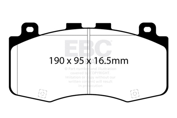 EBC 2018+ Fits Jeep Grand Cherokee Trackhawk Yellowstuff Front Brake Pads DP42400R