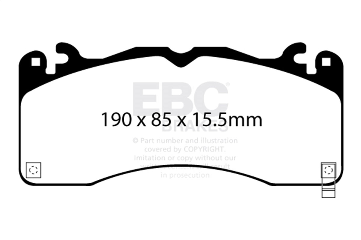 EBC 2015+ Fits Ford Mustang (6th Gen) 2.3L Turbo (GT Package) Greenstuff Front Brake Pads DP23040