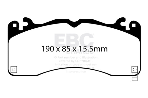 EBC 2015+ Fits Ford Mustang (6th Gen) 2.3L Turbo (GT Package) Greenstuff Front Brake Pads DP23040