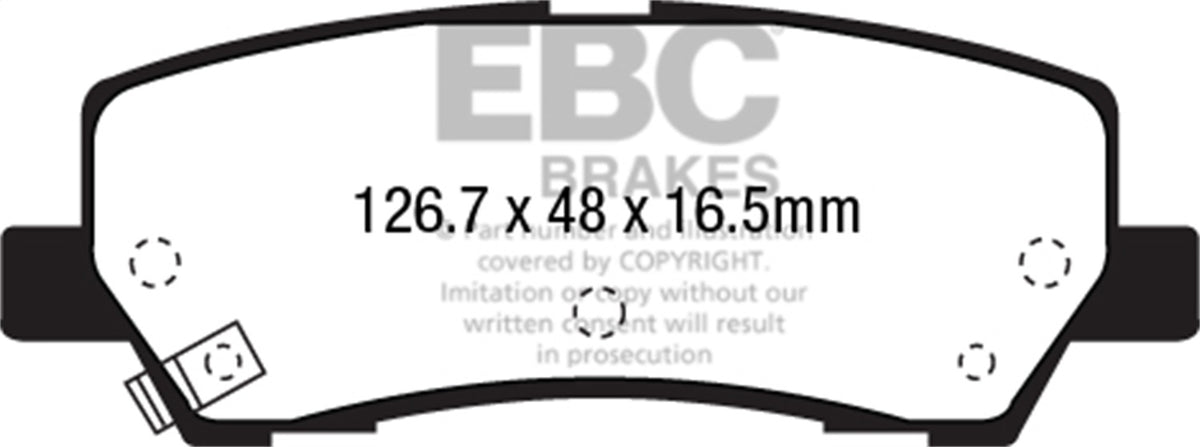 EBC 15+ Fits Ford Mustang 2.3 Turbo Yellowstuff Rear Brake Pads DP43041R