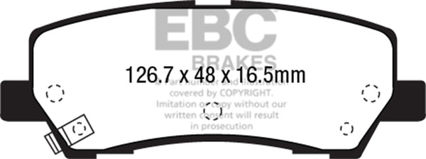 EBC 15+ Fits Ford Mustang 2.3 Turbo Yellowstuff Rear Brake Pads DP43041R