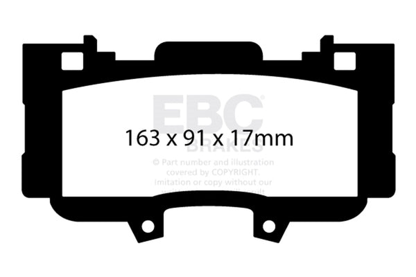 EBC 15+ Fits Ford Mustang 2.3 Turbo Performance Pkg Yellowstuff Front Brake Pads DP43042R