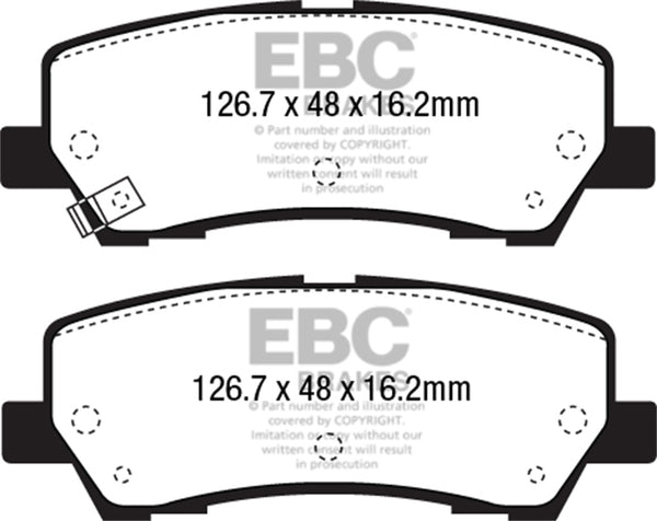 EBC 15+ Fits Ford Mustang 2.3 Turbo Performance Pkg Yellowstuff Rear Brake Pads DP43043R