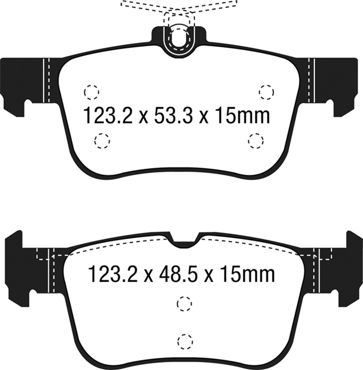 EBC 15+ Fits Ford Edge 2.0 Turbo FWD Ultimax2 Rear Brake Pads UD1833