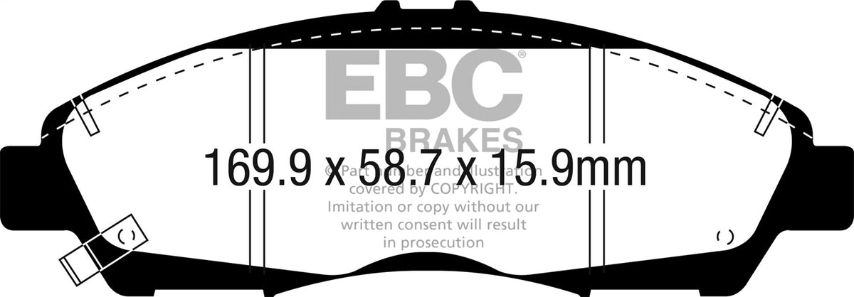 EBC 2016+ Fits Cadillac XT5 Ultimax2 Front Brake Pads UD1896