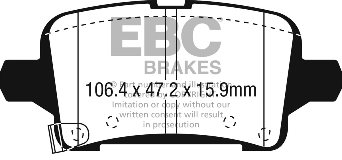 EBC 2016+ Fits Chevrolet Malibu 1.5L Turbo (Elec Pb) Greenstuff Rear Brake Pads DP23074