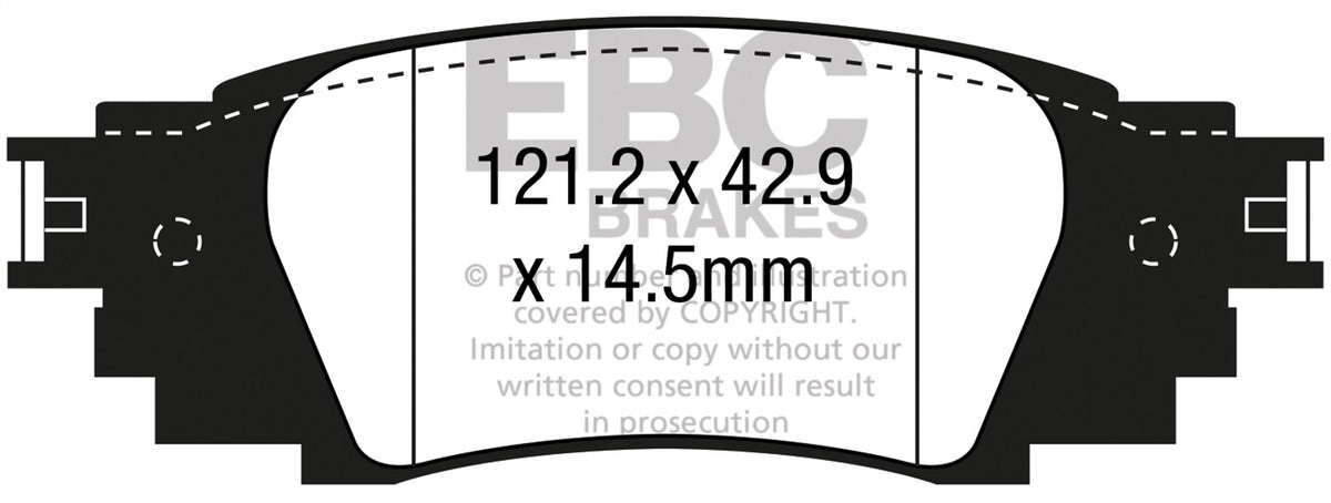 EBC 2016+ Fits Lexus RX350 3.5L Greenstuff Rear Brake Pads DP63080