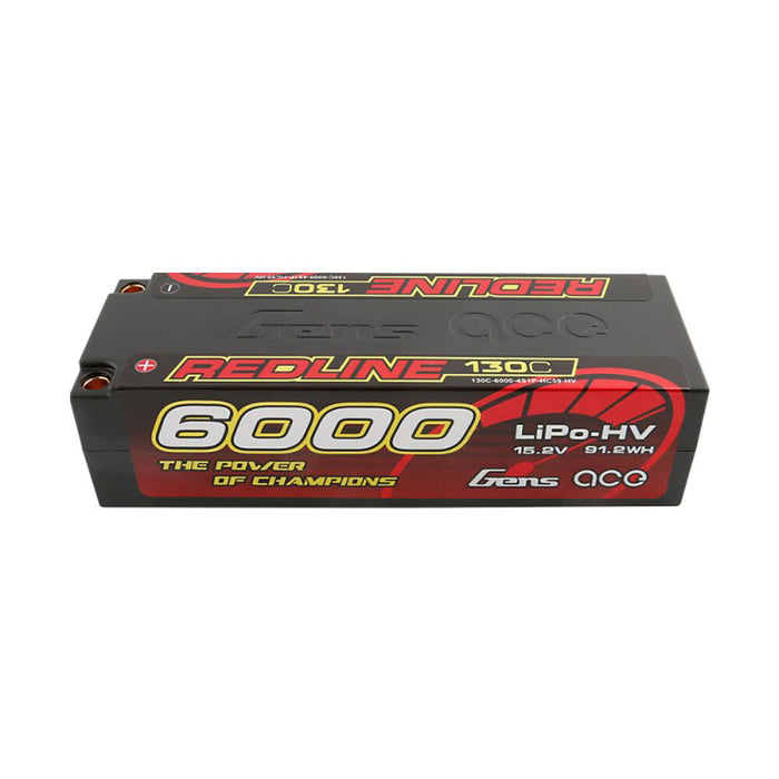 15.2V 6000mAh 4S 130C HV Lipo: 5.0mm BULLET