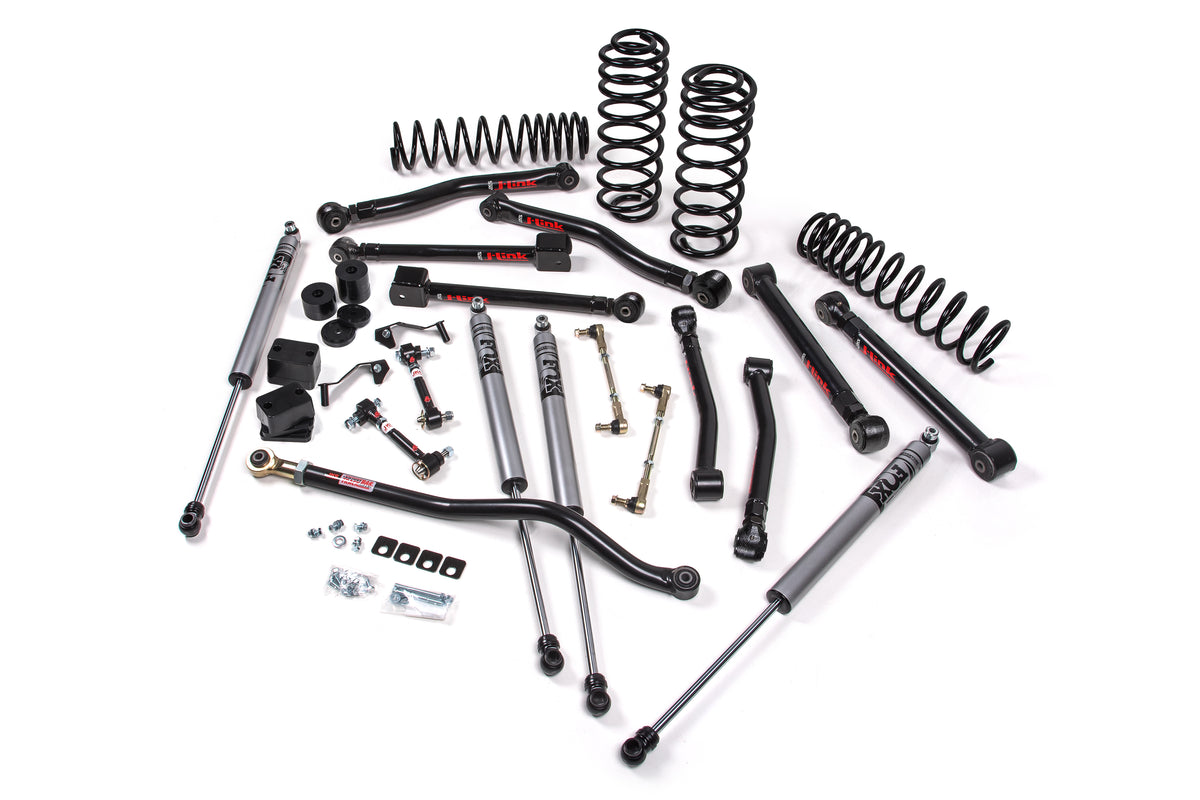 JKS 2021-2023 Fits Jeep Wrangler JL 4Dr 4xe 2" J-Krawl Suspension Lift Kit, Rubber FOX 2.0 Adv Series Front, Rear ", Fits 2021-2023 Jeep Wrangler JL JSPEC199KFA