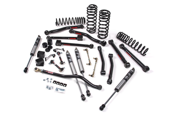 JKS 2007-2018 Fits Jeep Wrangler JK 2Dr 2.5" J-Krawl System, Rubber FOX 2.0 Adv Series Front, Rear, Fits 2007-2018 Jeep Wrangler JK JSPEC192KFA