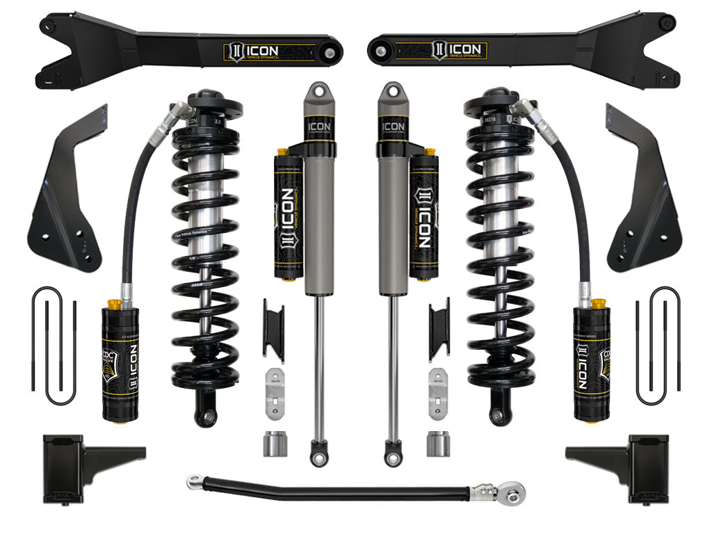 Icon 2008-2010 Ford F-250/F-350 Super Duty 4-5.5" Lift Stage 4 Coilover Conversion System With Radius Arm K63124R