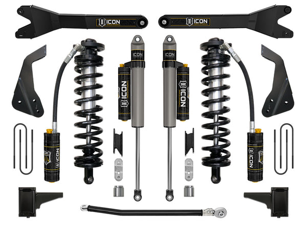 Icon 2008-2010 Ford F-250/F-350 Super Duty 4-5.5" Lift Stage 4 Coilover Conversion System With Radius Arm K63124R