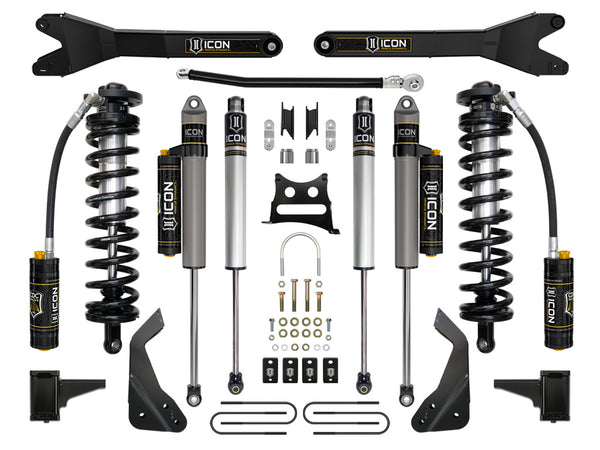 Icon 2008-2010 Ford F-250/F-350 Super Duty 4-5.5" Lift Stage 5 Coilover Conversion System With Radius Arm K63125R