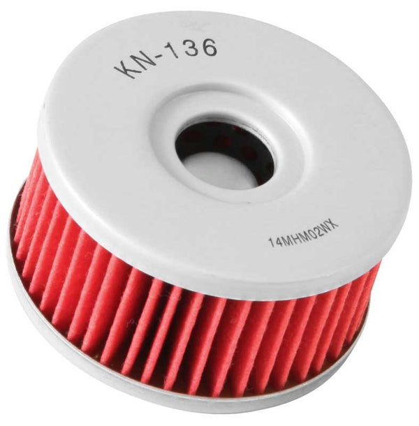 K&N Motorcycle Oil Filter: High Performance, Premium, Designed to be used with Synthetic or Conventional Oils: Fits Select Suzuki Vehicles, KN-136